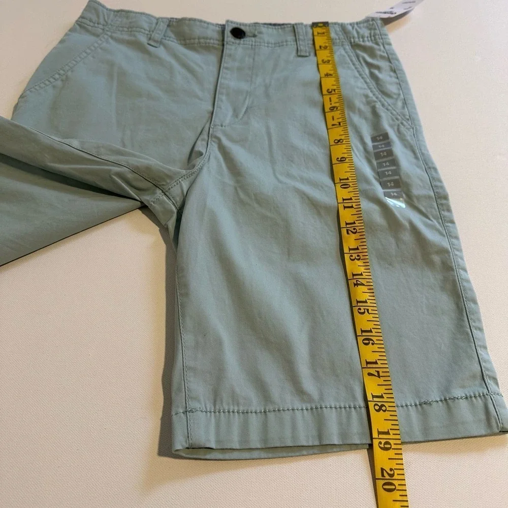 NWT OshKosh B'gosh Mint Chino Shorts Boys 14